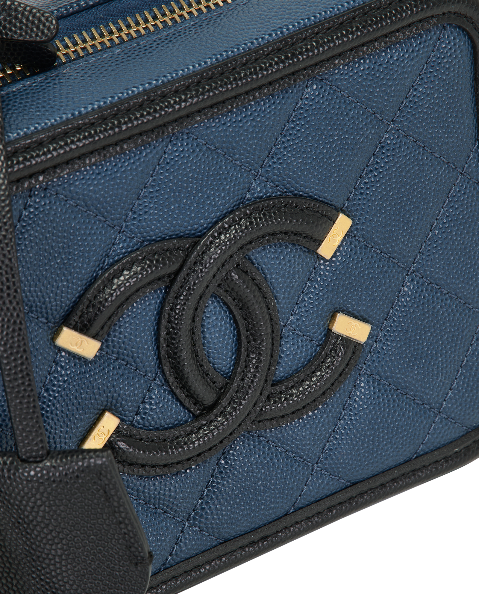 Small Filigree, &pound;2,600, Handbags, Black/Navy, Caviar Leather, Other view